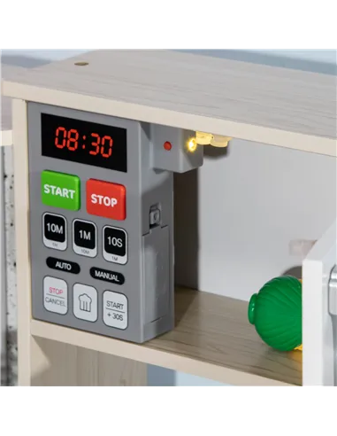 HOMCOM Kids Kitchen Playset, with Accessories, Storage Space