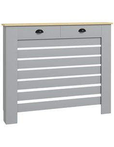 HOMCOM 95.5H x 111Wcm Radiator Cover, with Drawer - Grey