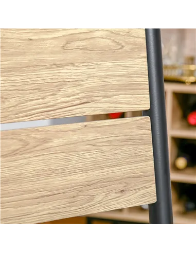 HOMCOM Three-Piece Minimal and Compact Dining Set, Light Wood Grain