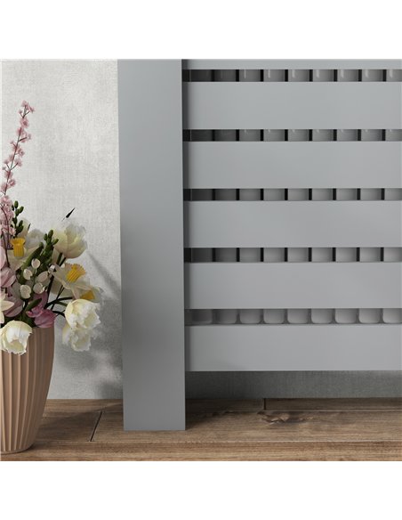 HOMCOM 95.5H x 111Wcm Radiator Cover, with Drawer - Grey