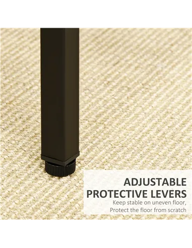 HOMCOM Industrial Rectangular Bar Table Set with 4 Stools for Dining Room, Kitchen, Dinette