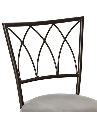 HOMCOM Set of 2 Bar Chairs Swivel Armless Upholstered Metal Frame Barstools with Backrest & Footrest, Bronze