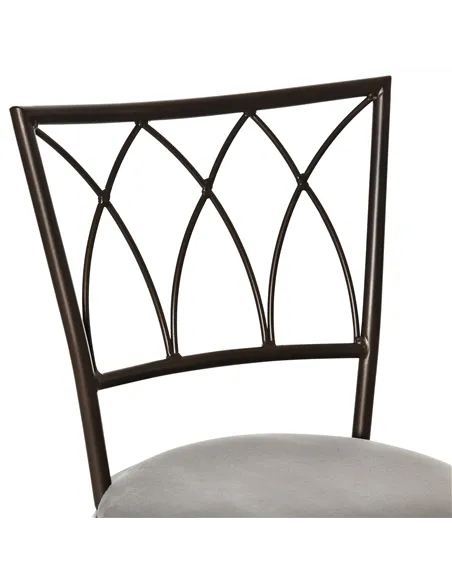 HOMCOM Set of 2 Bar Chairs Swivel Armless Upholstered Metal Frame Barstools with Backrest & Footrest, Bronze