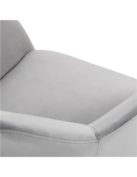 HOMCOM Dining Chairs Set of 2 Modern Upholstered Fabric Velvet-Touch Leisure Chairs with Backrest and Armrests, Lounge Reception