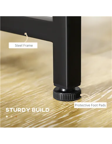 HOMCOM Dining Table and Bench Set for 4, Kitchen Table with 2 Benches, Space Saving Dining Room Sets, Natural