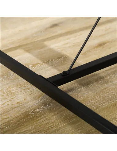 HOMCOM Dining Table and Bench Set for 4, Kitchen Table with 2 Benches, Space Saving Dining Room Sets, Natural