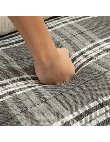 HOMCOM Modern Dining Chairs Set of 2, Accent Chair with Patterned Upholstery, Throw Pillows and Rubber Wood Legs, for Kitchen Li