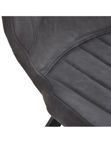 HOMCOM Dining Chairs Set of 2, PU Leather Upholstered Kitchen Chairs with Backs, Moulded Padded Seats and Steel Frame for Dining