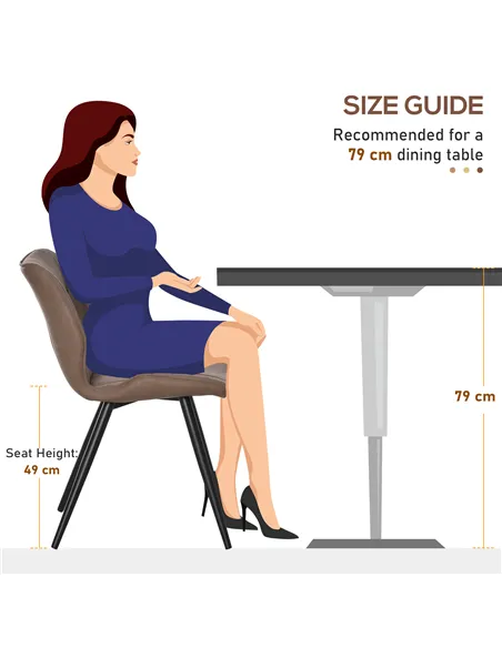 HOMCOM Set of 4 Contrast Stitched PU Leather Racing-Style Dining Chairs Accent Seat w/ Steel Legs Ergonomic Back Padding Home Li