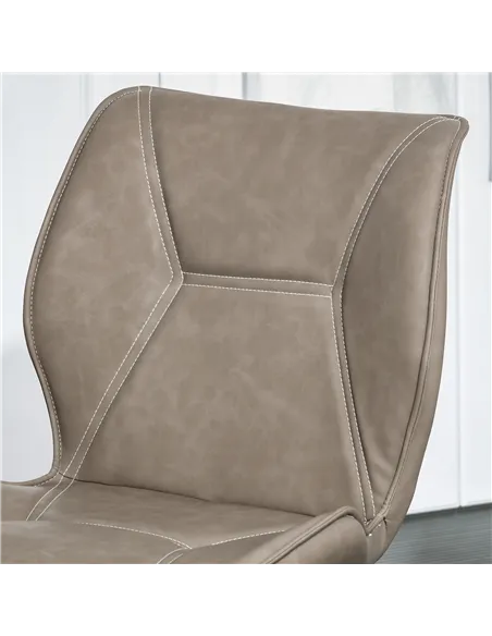 HOMCOM Set of 4 Contrast Stitched PU Leather Racing-Style Dining Chairs Accent Seat w/ Steel Legs Ergonomic Back Padding Home Li