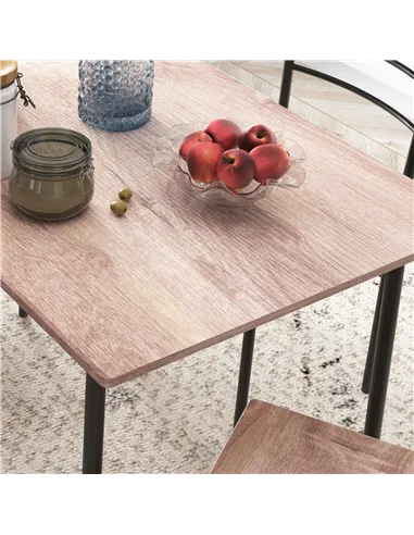 HOMCOM 5 Piece Dining Table and Chairs Set, Dining Room Sets, Steel Frame Space Saving Table and 4 Chairs for Compact Kitchens, 