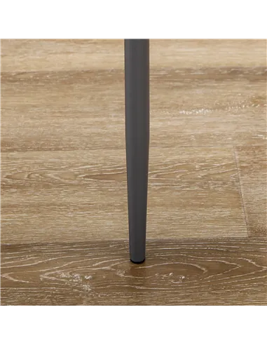 HOMCOM 5-Piece Kitchen Dining Table Set with 4 Faux Leather Metal Frame Chairs Glass Tabletop Desk for Dining Room, Kitchen, Din