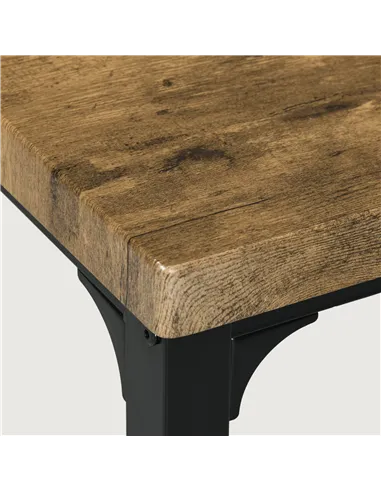 HOMCOM Three-Piece Minimal and Compact Dining Set, Rustic Brown