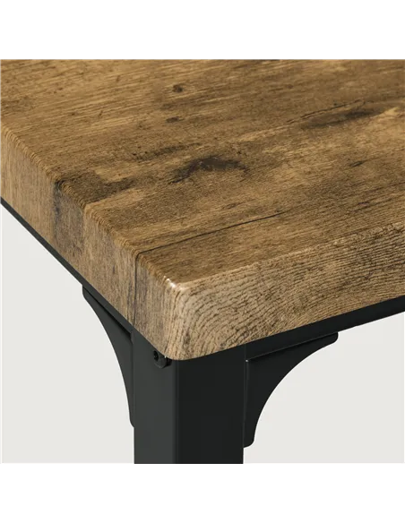 HOMCOM Three-Piece Minimal and Compact Dining Set, Rustic Brown