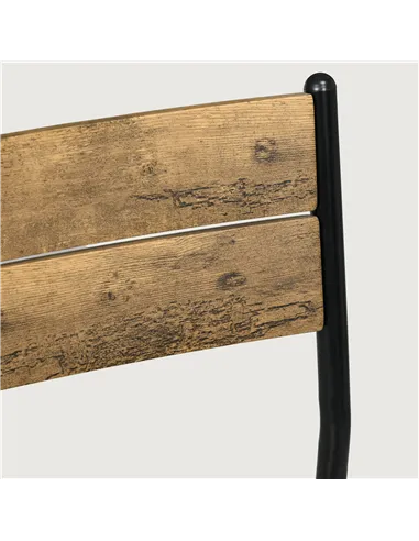 HOMCOM Three-Piece Minimal and Compact Dining Set, Rustic Brown