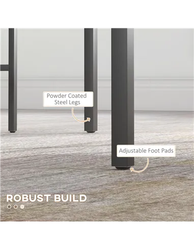 HOMCOM Square Dining Set for 4 Persons, Table, Chairs and Bench Included, Natural Wood Effect