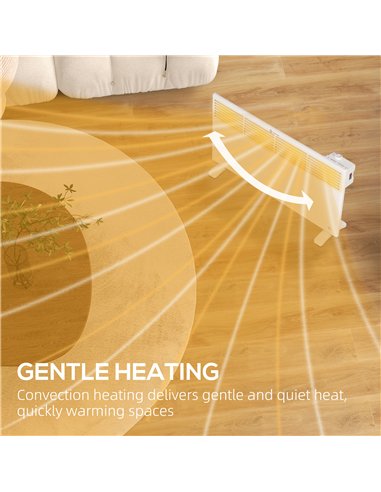 HOMCOM 2000W Convector Heater - White
