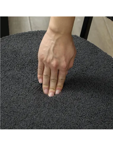 HOMCOM Set of Four Boucle Dining Chairs - Black