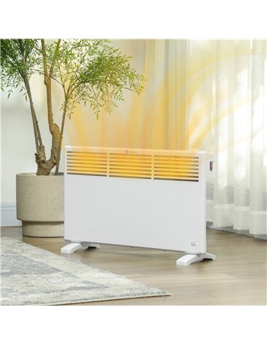 HOMCOM 1500W Convector Heater - White