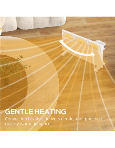 HOMCOM 1500W Convector Heater - White