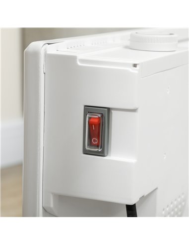 HOMCOM 1500W Convector Heater - White