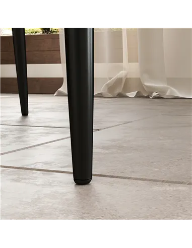 HOMCOM Set of 4 Quilted PU Leather Dining Chairs with Metal Frame 4 Legs Foot Caps Home Seating Modern Stylish Executive, Grey