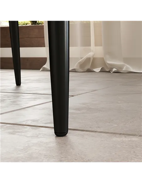 HOMCOM Set of 4 Quilted PU Leather Dining Chairs with Metal Frame 4 Legs Foot Caps Home Seating Modern Stylish Executive, Grey