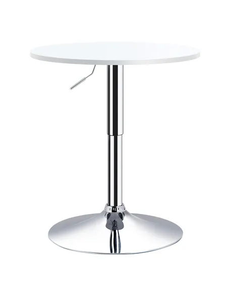 HOMCOM Bar Table Φ60cm Adjustable Height Round Bistro Table w/ Swivel Top Metal Frame Counter Surface Stylish Kitchen Conservato