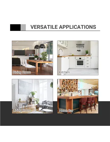 HOMCOM Bar Table Φ60cm Adjustable Height Round Bistro Table w/ Swivel Top Metal Frame Counter Surface Stylish Kitchen Conservato