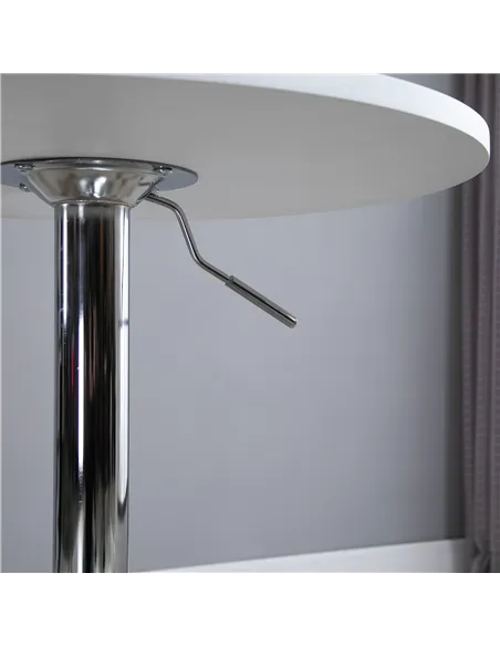 HOMCOM Bar Table Φ60cm Adjustable Height Round Bistro Table w/ Swivel Top Metal Frame Counter Surface Stylish Kitchen Conservato