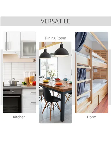 HOMCOM Foldable Dining Table Drop-Leaf Folding Desk Side Console with Storage Shelf for Kitchen,Dining Room