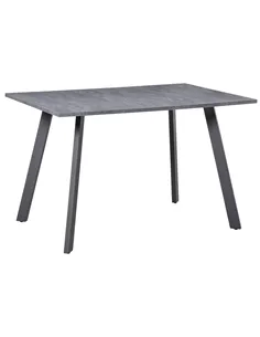 HOMCOM Dining Table, Contemporary Rectangle Kitchen Table with Metal Legs and Spacious Tabletop for Dining Room, Living Room, Da