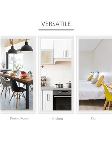 HOMCOM Space-saving Drop Leaf Table, Folding Dining Table for Small Space, Kitchen, Dining Room, White