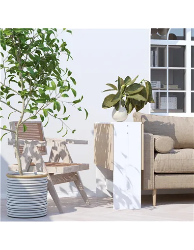 HOMCOM Wooden Folding Dining Table Writing Computer Desk PC Workstation Space Saving Home Office Oak & White