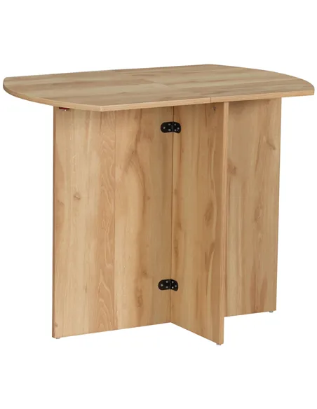 HOMCOM Four-Person Drop Leaf Dining Table - Wood-Effect