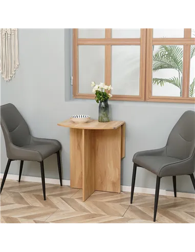 HOMCOM Four-Person Drop Leaf Dining Table - Wood-Effect