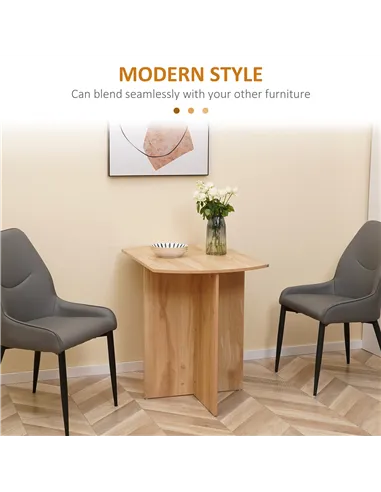 HOMCOM Four-Person Drop Leaf Dining Table - Wood-Effect