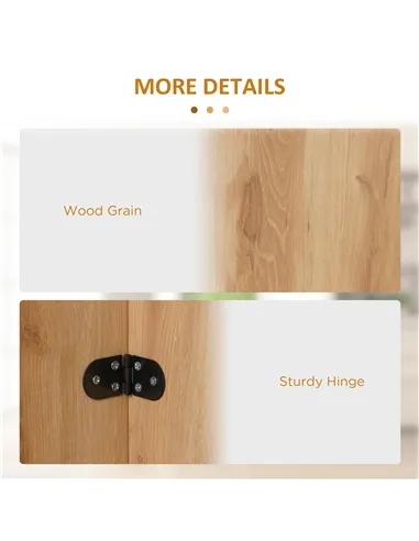 HOMCOM Four-Person Drop Leaf Dining Table - Wood-Effect