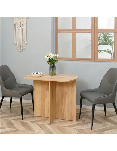 HOMCOM Four-Person Drop Leaf Dining Table - Wood-Effect