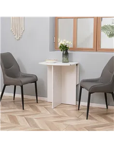 HOMCOM Four-Person Drop Leaf Dining Table - White 2