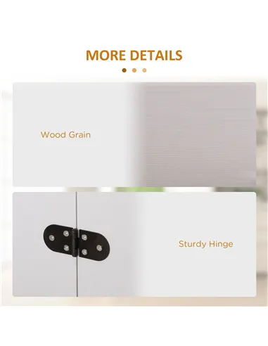 HOMCOM Four-Person Drop Leaf Dining Table - White