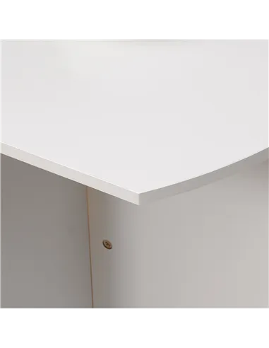 HOMCOM Four-Person Drop Leaf Dining Table - White