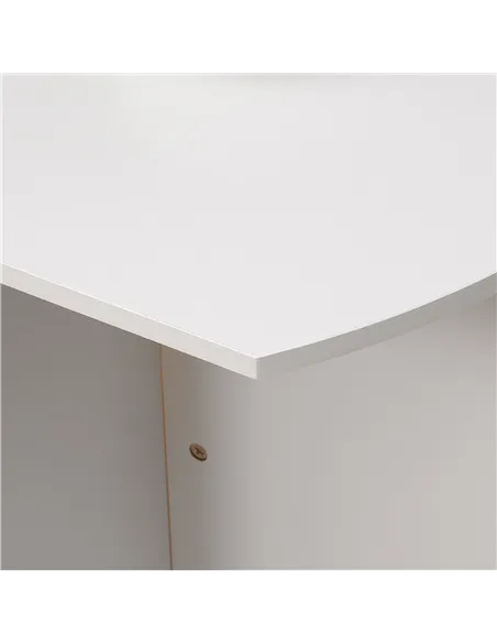 HOMCOM Four-Person Drop Leaf Dining Table - White