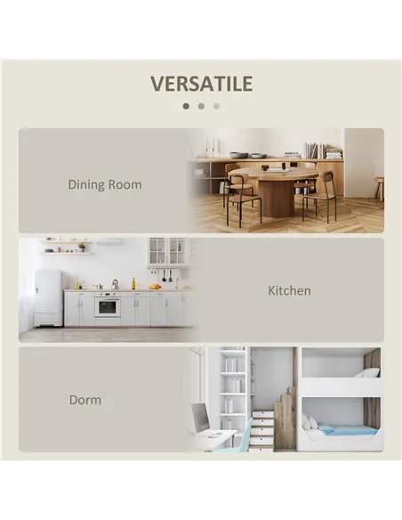 HOMCOM Space-saving Drop Leaf Table, Folding Dining Table for Small Space, Kitchen, Dining Room, Oak