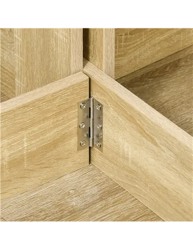 HOMCOM Space-saving Drop Leaf Table, Folding Dining Table for Small Space, Kitchen, Dining Room, Oak