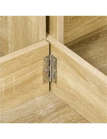 HOMCOM Space-saving Drop Leaf Table, Folding Dining Table for Small Space, Kitchen, Dining Room, Oak