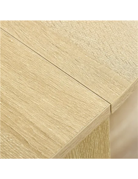 HOMCOM Space-saving Drop Leaf Table, Folding Dining Table for Small Space, Kitchen, Dining Room, Oak