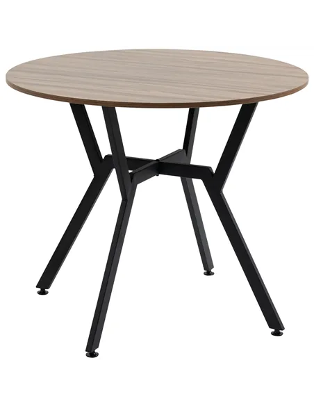 HOMCOM Dining Room Table with Black Legs Anti-slip Foot Pads for Living Room Dining Room 90 x 76 cm Brown