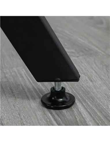 HOMCOM Dining Room Table with Black Legs Anti-slip Foot Pads for Living Room Dining Room 90 x 76 cm Brown