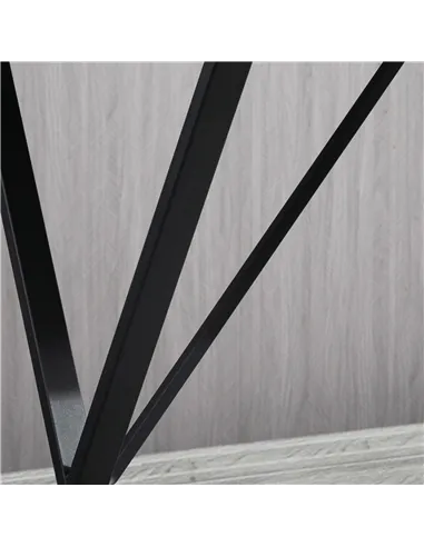 HOMCOM 120 cm Rectangular Bar Table for 4 People, Modern Breakfast Bar Table with Wood Effect Tabletop, Steel Legs, Coffee Desk 